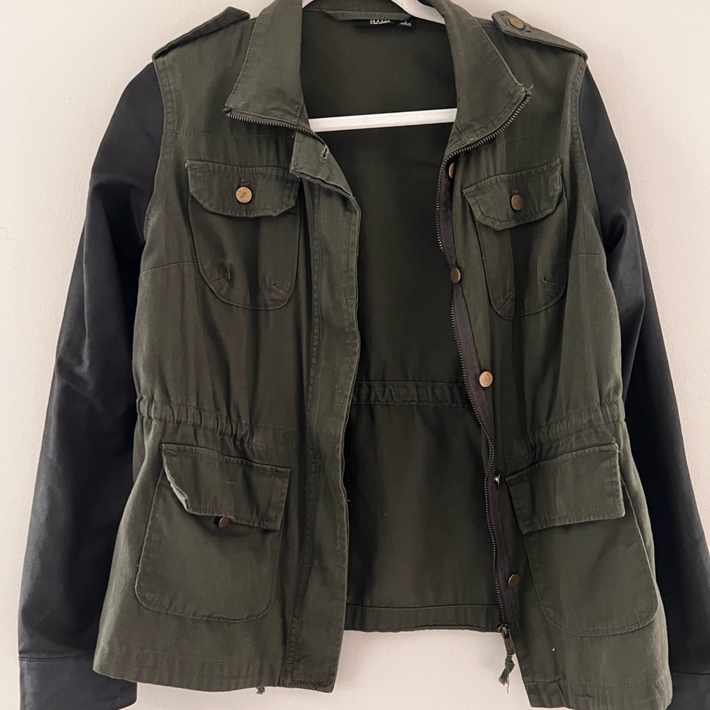 Olive Green Military Style Jacket
